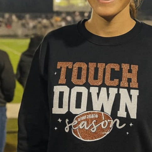 Touch Down Season Personalized Football Sweatshirt